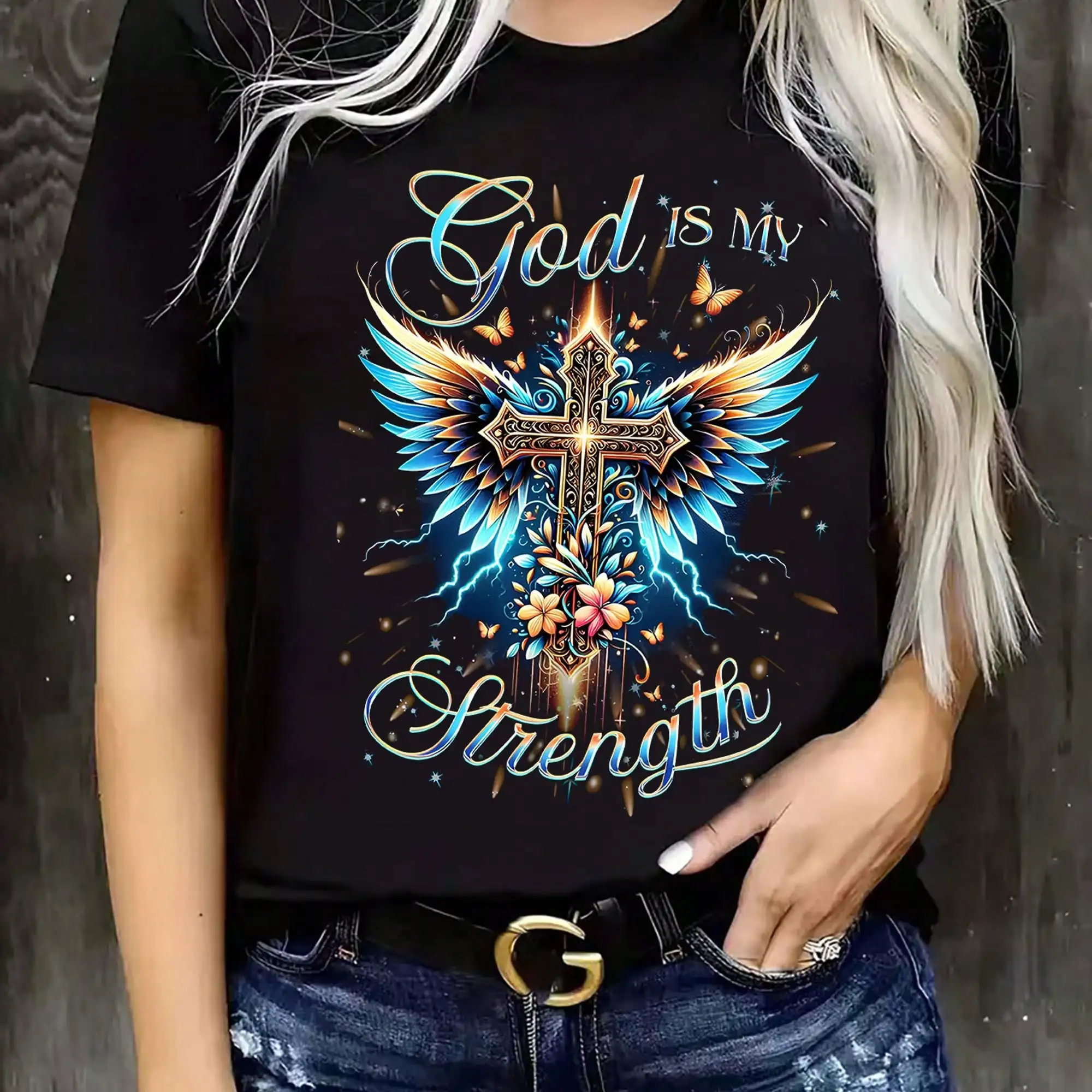 Crossfit Event - Camiseta Feminina com Estampa Cruz e