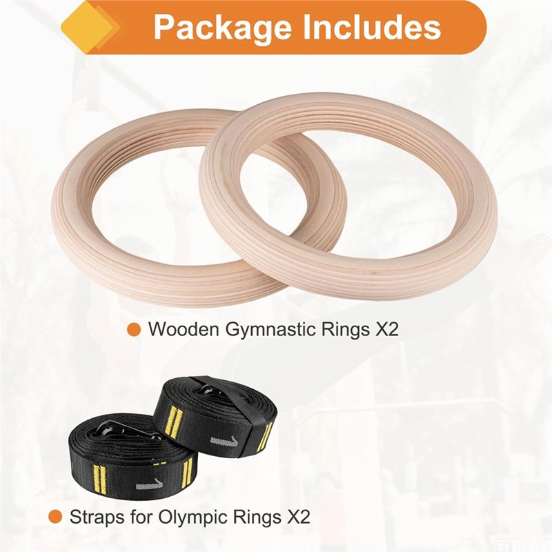 Gymnastic Ring Wood - Argolas de Ginástica de Madeira de