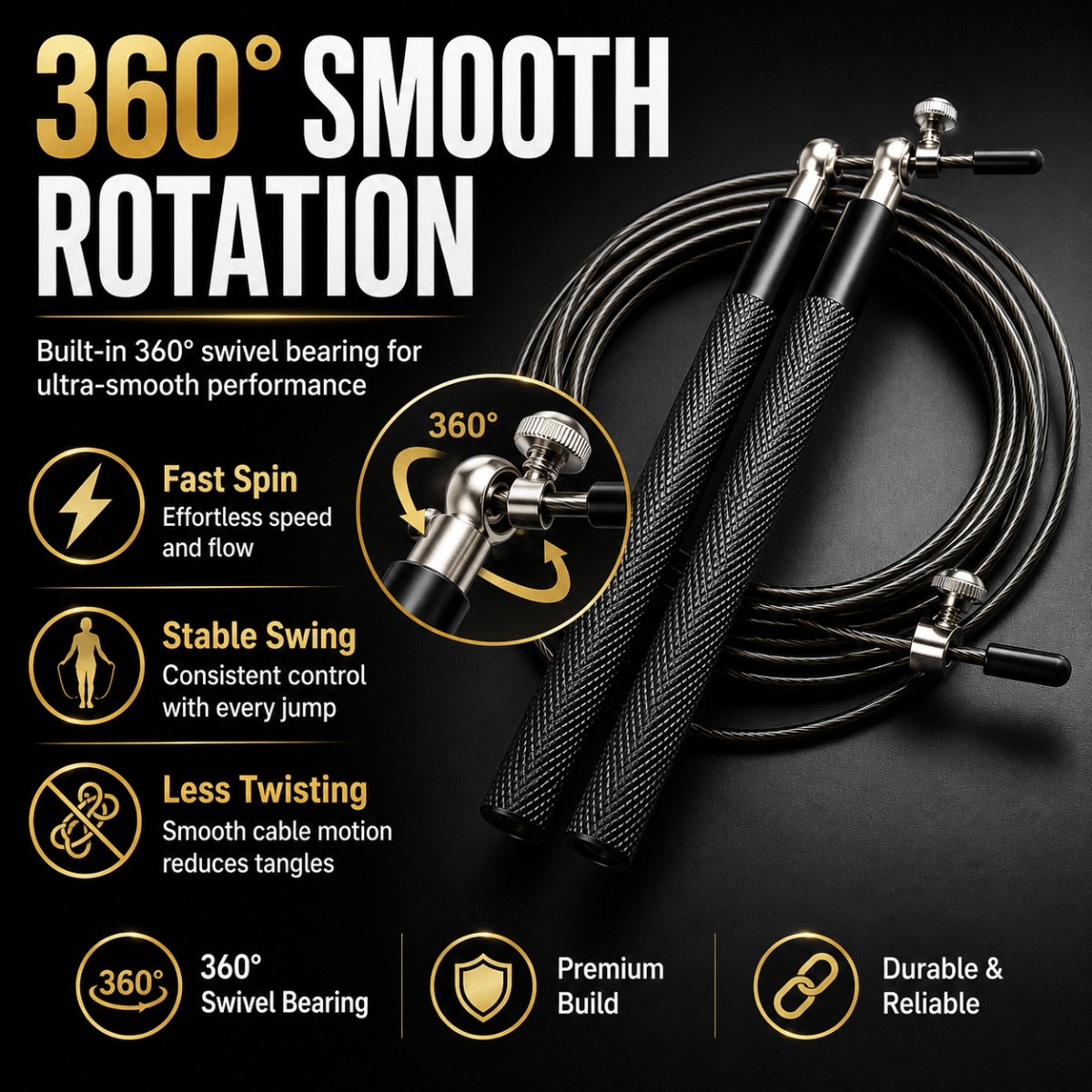 Corda de Pular com Rolamento d - Jump Rope Speed Bearing avaliação e preço