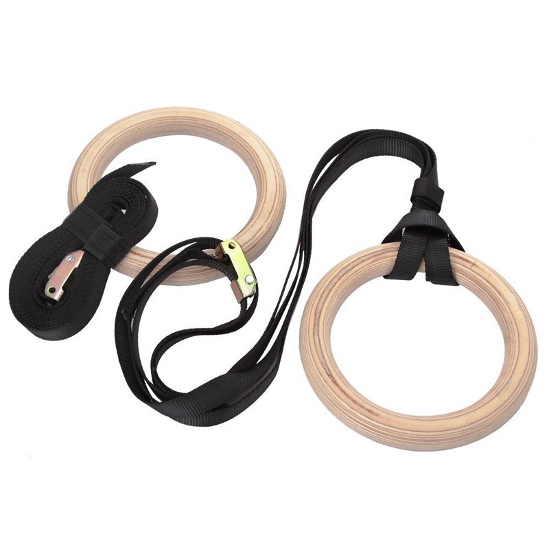 Anéis de ginástica fitness com - Gymnastic Ring Wood avaliação e preço