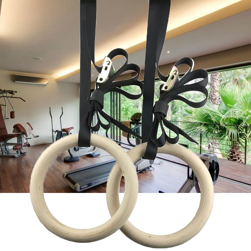 Anéis de ginástica fitness com - Gymnastic Ring Wood avaliação e preço
