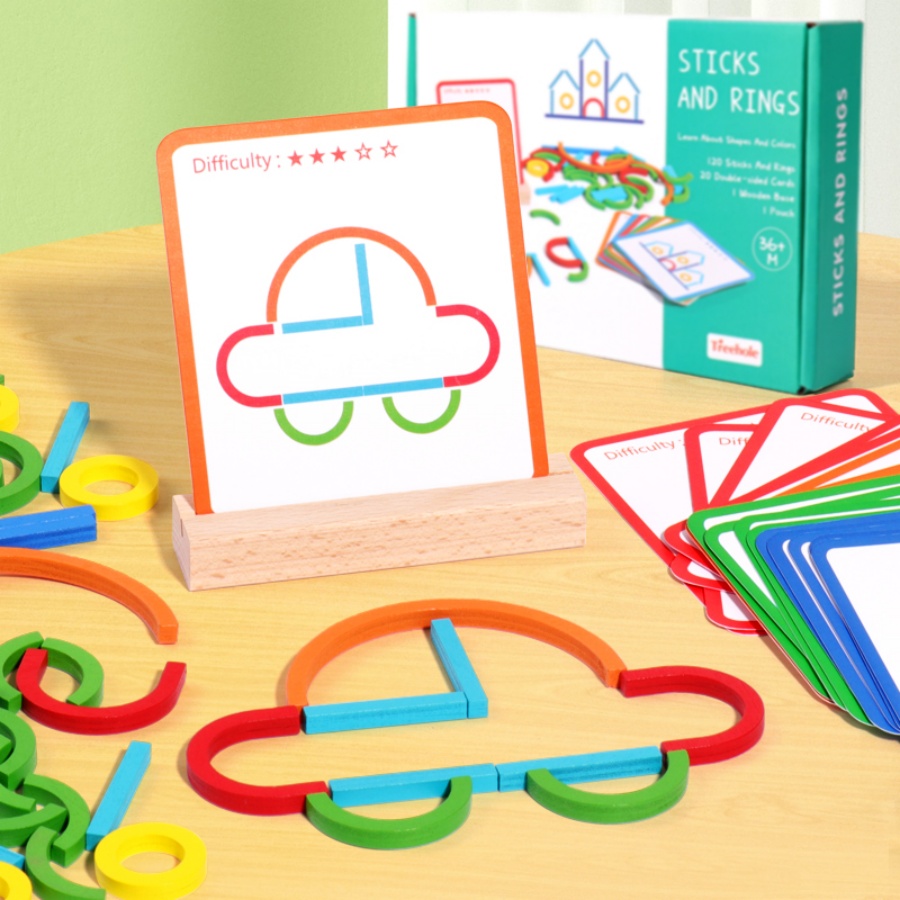Brinquedos de quebra-cabeça de - Gymnastic Ring Wood avaliação e preço
