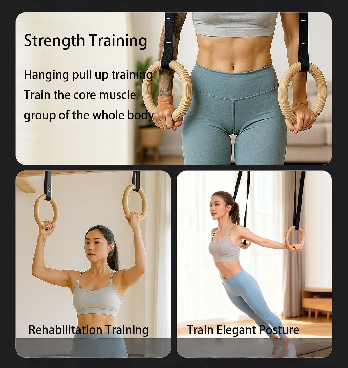 Anéis de ginástica de madeira  - Gymnastic Ring Wood avaliação e preço